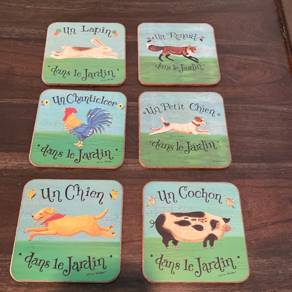 NWT Whimsical Pimpernel Coaster Set, made in England